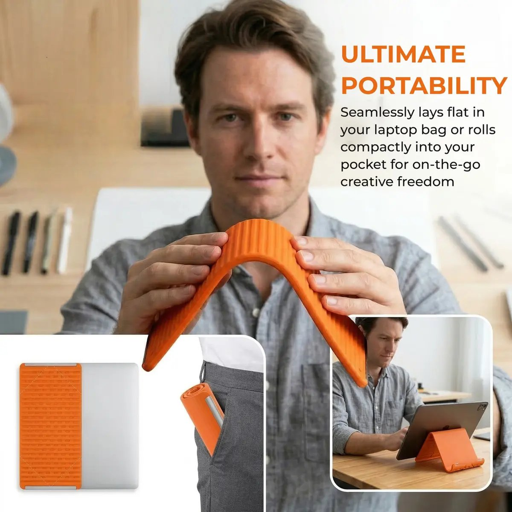 Flexible-silicon-Phone-holder stand, Bendable Rollable Foldable Design